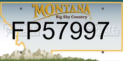 FP57997 Montana License Plate