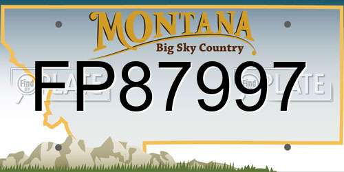 FP87997 Montana License Plate