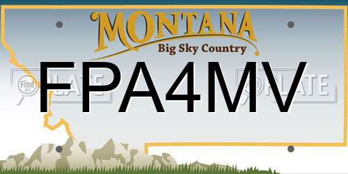 FPA4MV Montana License Plate