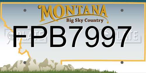 FPB7997 Montana License Plate