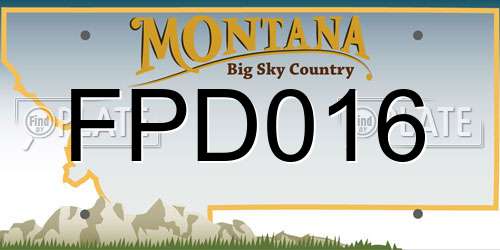 FPD016 Montana License Plate