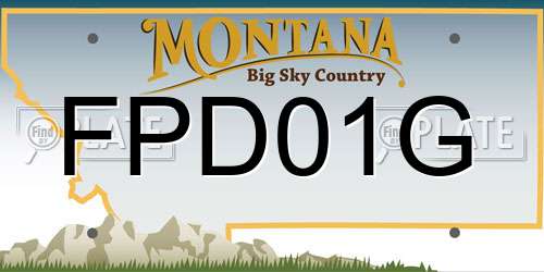 FPD01G Montana License Plate