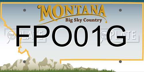 FPO01G Montana License Plate