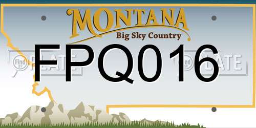FPQ016 Montana License Plate