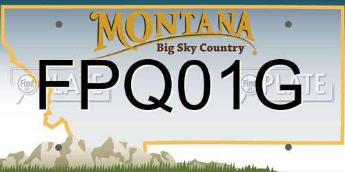 FPQ01G Montana License Plate
