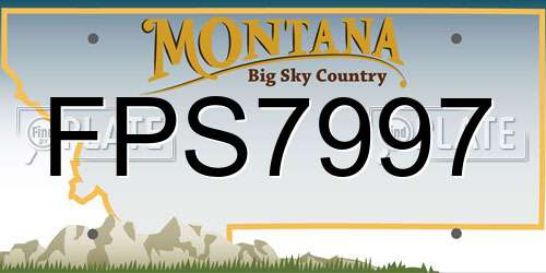 FPS7997 Montana License Plate