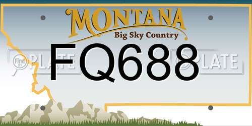 FQ688 Montana License Plate
