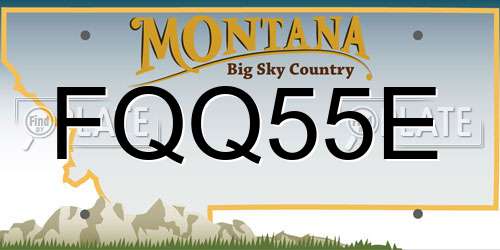 FQQ55E Montana License Plate