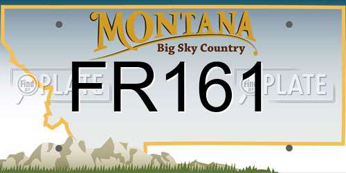 FR161 Montana License Plate