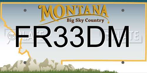 FR33DM Montana License Plate
