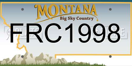 FRC1998 Montana License Plate