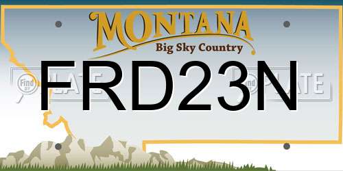 FRD23N Montana License Plate
