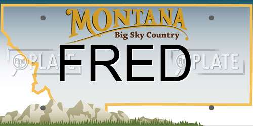 FRED Montana License Plate