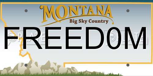FREED0M Montana License Plate