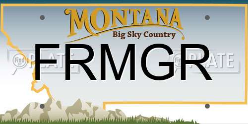 FRMGR Montana License Plate