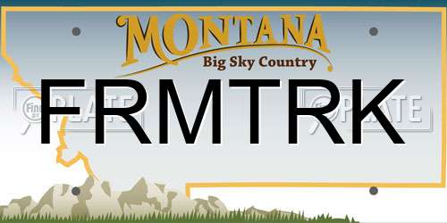 FRMTRK Montana License Plate
