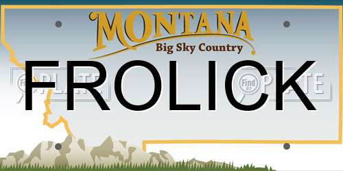 FROLICK Montana License Plate