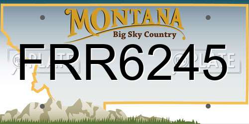 FRR6245 Montana License Plate
