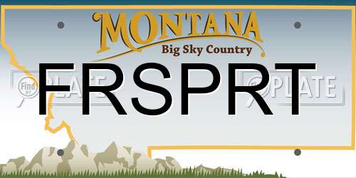 FRSPRT Montana License Plate