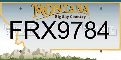 FRX9784 Montana License Plate