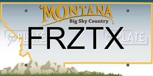 FRZTX Montana License Plate