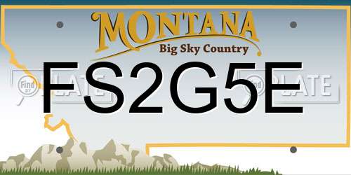 FS2G5E Montana License Plate