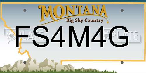 FS4M4G Montana License Plate