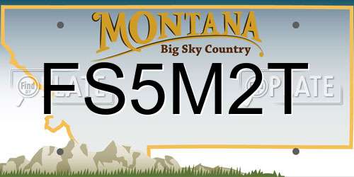FS5M2T Montana License Plate