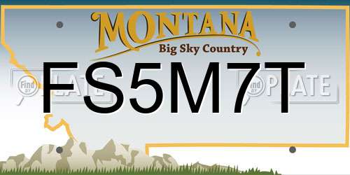 FS5M7T Montana License Plate