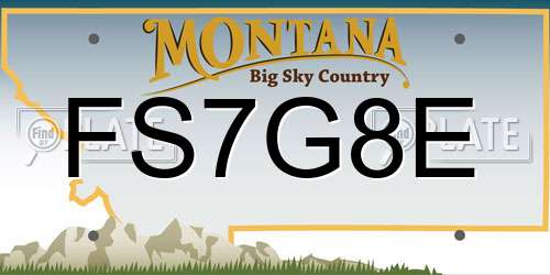 FS7G8E Montana License Plate