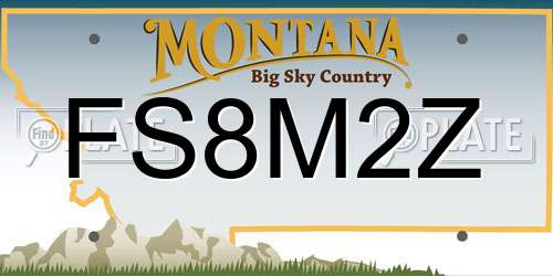 FS8M2Z Montana License Plate