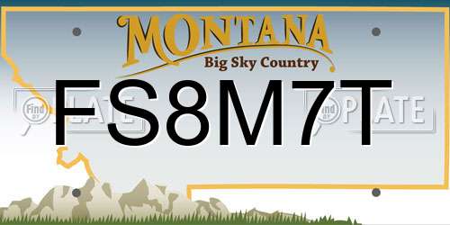 FS8M7T Montana License Plate
