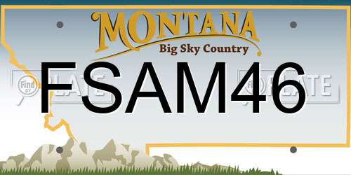 FSAM46 Montana License Plate