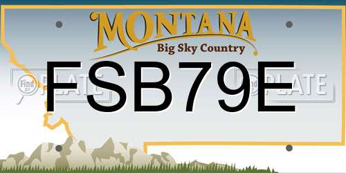 FSB79E Montana License Plate