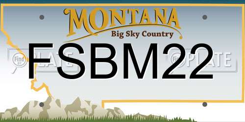 FSBM22 Montana License Plate