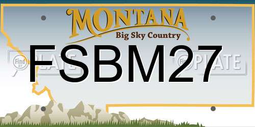FSBM27 Montana License Plate