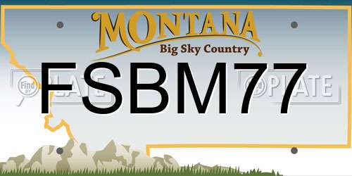 FSBM77 Montana License Plate