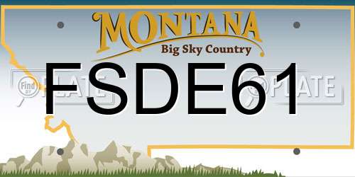 FSDE61 Montana License Plate