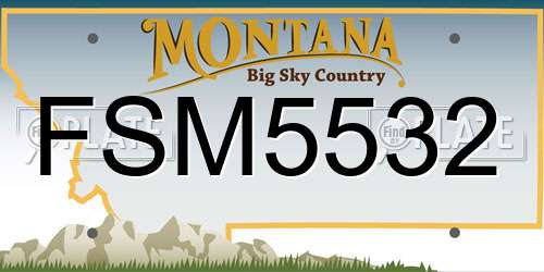 FSM5532 Montana License Plate