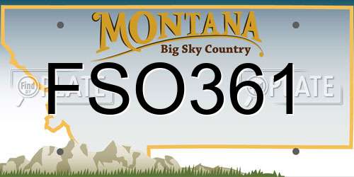 FSO361 Montana License Plate