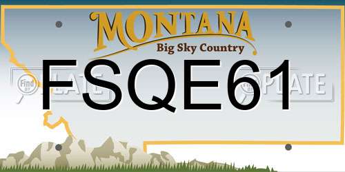 FSQE61 Montana License Plate