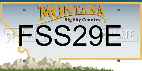 FSS29E Montana License Plate