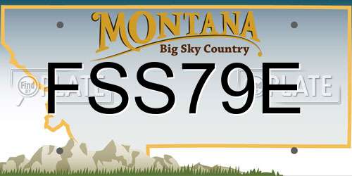 FSS79E Montana License Plate
