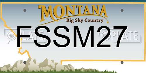 FSSM27 Montana License Plate