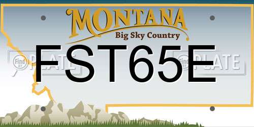 FST65E Montana License Plate