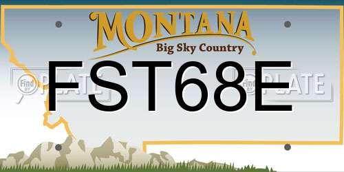FST68E Montana License Plate