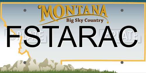 FSTARAC Montana License Plate