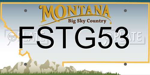 FSTG53 Montana License Plate