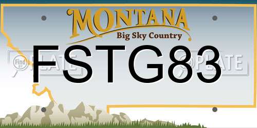 FSTG83 Montana License Plate