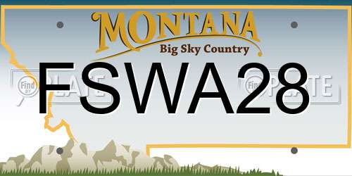 FSWA28 Montana License Plate